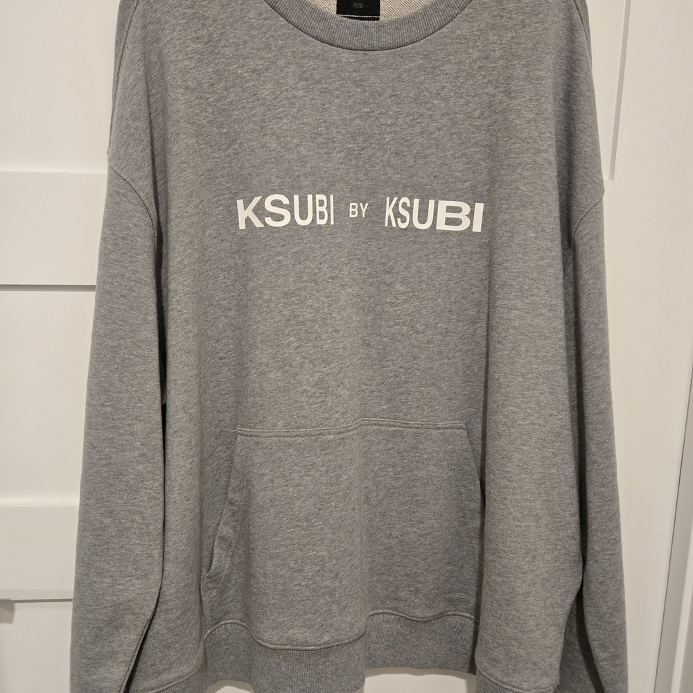 Ksubi NWOT Gray Mens Sweatshirt with Koala Pocket Streetwear